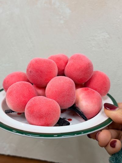 복숭아 집게핀 과일 야채 헤어 머리핀 촬영 소품 반려