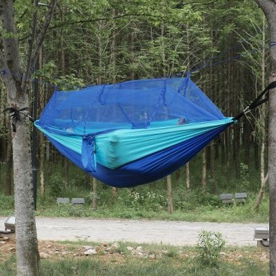 공중쉘터 캠핑 모기장 해먹(스카이 블루) 해먹침대