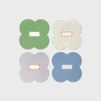 미니 하트블룸레터_패턴 (4ea)