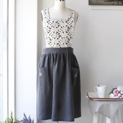 안젤리 레이스 앞치마-그레이