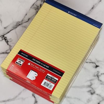 옥스포드 리갈패드-A4 80매 대용량 노랑 A58 10권
