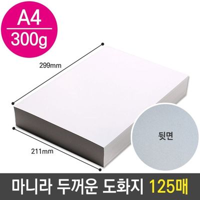 마니라지 캔트지 색도화지 마니라도화지 흰도 서치 학교 종이 300g A4(WFPAC9G)