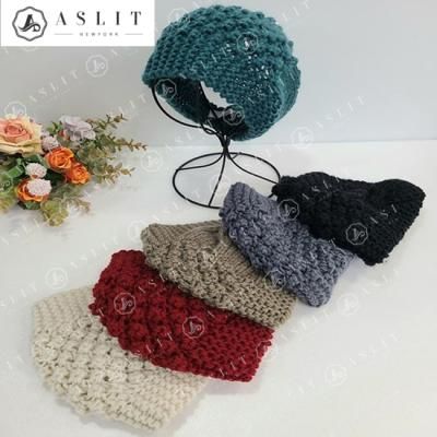 [애슬릿]뜨개 니트 오픈 비니 와이드 터번