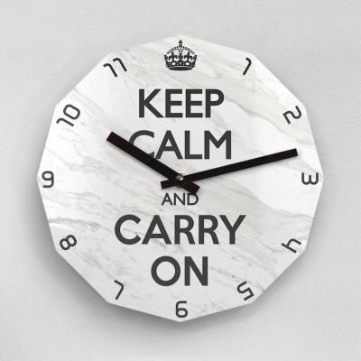 리플렉스 KEEP CALM AND CARRY ON 12각 무소음벽시계 KP12MBW