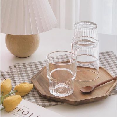 스택 베이직 유리컵 4p 세트 카페 식당 물컵 데일리