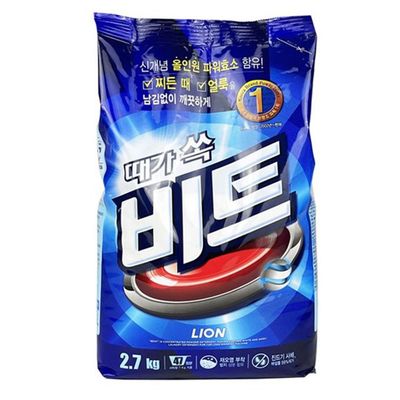 비트 세탁 세제 2.7kg 세탁기 표백 빨래 세제 가루형 빨래세제 세탁세제(WFLQK3M)