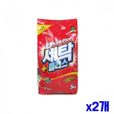 WL 찬물에서 깨끗한 가루 세탁세제 5Kg x2개 세탁보조제(WFLR18W)