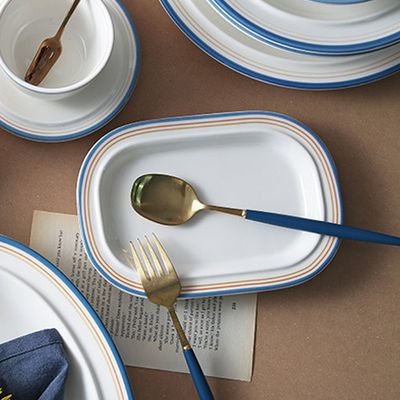 시라쿠스 코지믹스 디저트 사각 접시 20cm 세트 4p