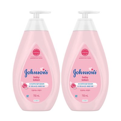 존슨즈 베이비 로션 750ml x 2 파우더향 온가족