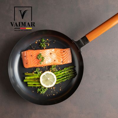 바이마르 우드손잡이 블랙빈 IH 스텐 후라이팬 28cm