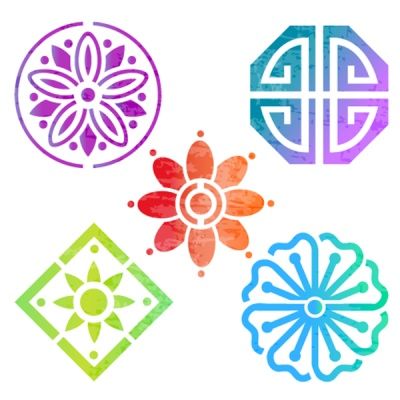 전통문양 스텐실도안 세트(5장)