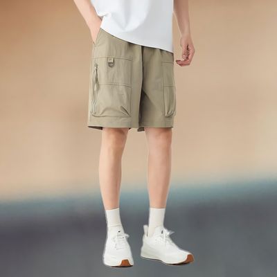 여름 허리 밴딩 캐주얼 카고 남성 숏 팬츠