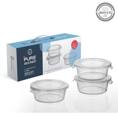 도나티 뉴 퓨어락 에코팩 원형 (소) 3조 (400mlx3)