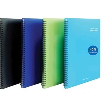악보파일 A4 40매 흑색 악보보관 스프링파일 악보집 밴드화일(WFPDT6F)