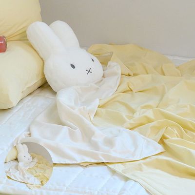 여름이불냉감이불 여름냉감이불 이불 여기호텔 고밀도 60수 듀라론 냉감 겹이불 슈퍼싱글 SS 옐로우(WFPFU4Q)