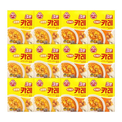 오뚜기 3분 즉석요리 200g 6+6개 / 카레 짜장 (택1)