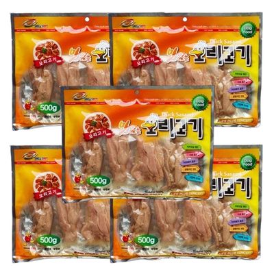 강아지 그대로 육포 오리 고기 500g 6P 져키 간식(WFLSD6J)