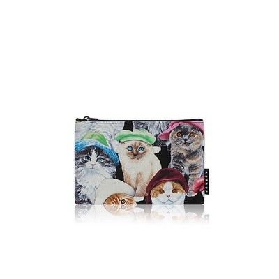 nother Cats in Hats Pouch / 나더 고양이 패턴 파우치 (Small)