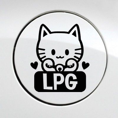 주유구_마네키네코_LPG [자동차스티커/주유구스티커]
