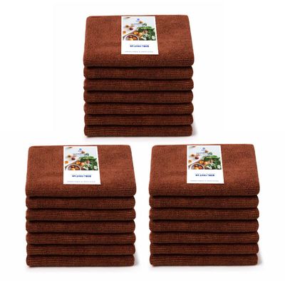 쓱싹 카페행주 중 초극세사 30x45 브라운 7개 3세트