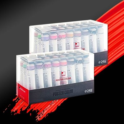 신한 전문가용 포스터컬러세트(Tube형) 40ml 24색 [B]