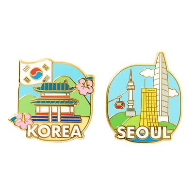 아트박스 금속뱃지더블 코리아서울