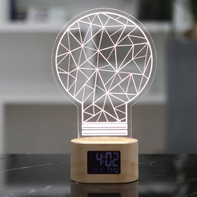 플라이토 아크릴 무드등 전구 LED 탁상시계
