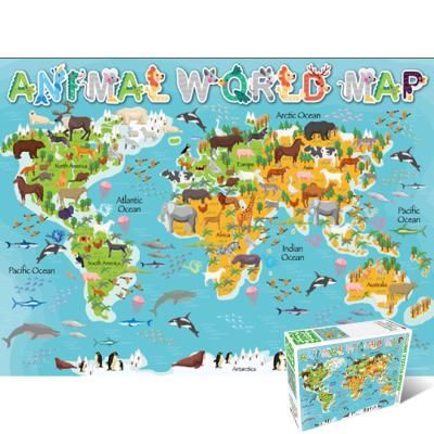 100피스 퍼즐 애니멀 월드맵 큰조각 HS780432