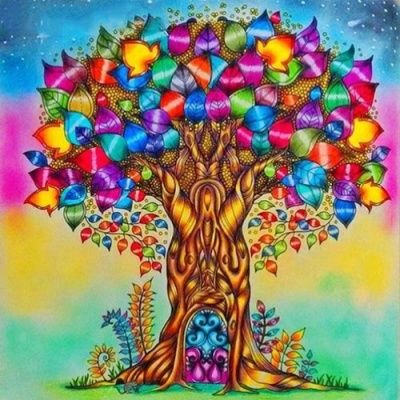 [피포페인팅]GX5936 Rainbow Candy Tree size 40*50
