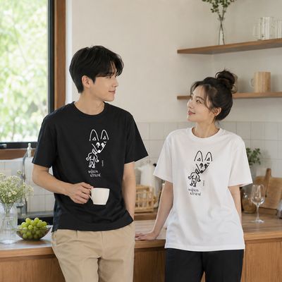 메종키츠네 파티 폭스 라운드 반팔티