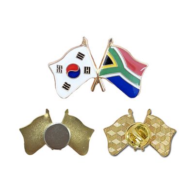 한국-남아프리카 공화국 국기교차 뱃지