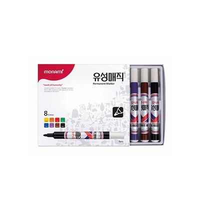 모나미 유성매직 둥근닙 12색