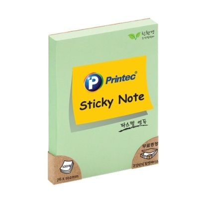 [프린텍 주식회사] 파스텔점착메모지 76102G 연두 [개/1] 133169