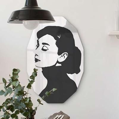 pi037-38CmX58Cm12각형_오드리햅번일러스트