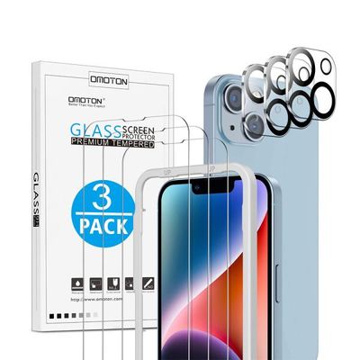 오모톤 아이폰14 액정 보호필름 + 카메라 필름 6p Set