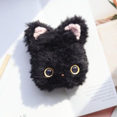 에어팟 1 2 고양이 인형 실리콘 털 케이스_블랙 507