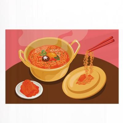 ij789-아크릴액자_면요리모음(대형)