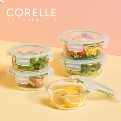 코렐 코디네이츠 브리즈 유리밀폐용기 원형 5종