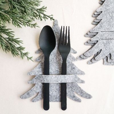 크리스마스 테이블 받침 데코 4P