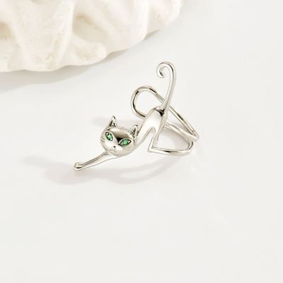 고양이 이어커프 귀걸이 패션 귀고리 귀찌 이어링