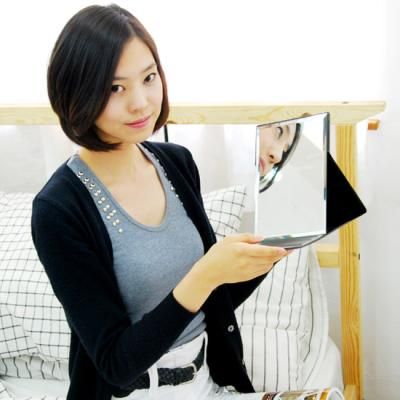 접이식 탁상용 가죽거울 (대형)