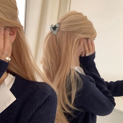여성 y2k 스타 별 스몰 집게 머리핀 헤어핀