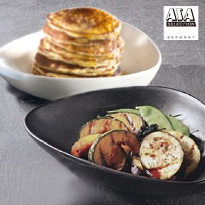 [아사셀렉션] 쿠바 스톤+크림 접시 2P세트 반찬그릇