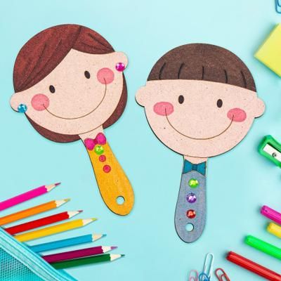 (미술샘) DIY 우드공예 내 친구 손거울 만들기