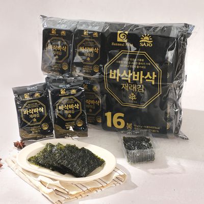 [한설식품] 바사삭 재래 도시락김 16봉 x 3묶음