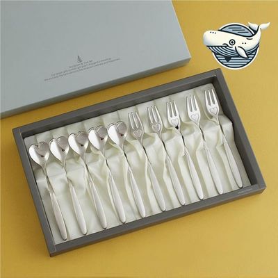 감성 가정용 티스푼 포크 10P 엔젤하트(WFGRR04)