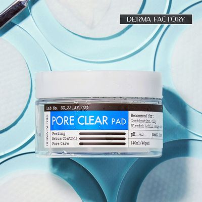 [더마팩토리] 비건인증 모공 클리어 패드 140ml 40매