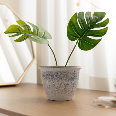 플라스틱 원형 화분 메이드아크릴 11x8cm 조화꽃 전용