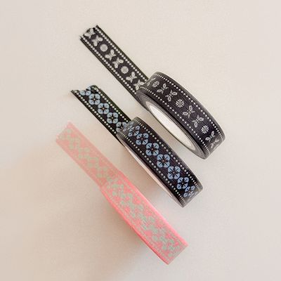 글로우 패턴 마스킹 테이프 3종 (블랙,핑크,블루)