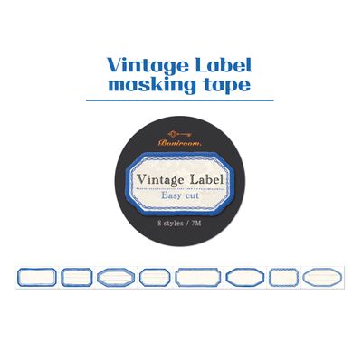 마스킹테이프 : vintage labels (easy cut)